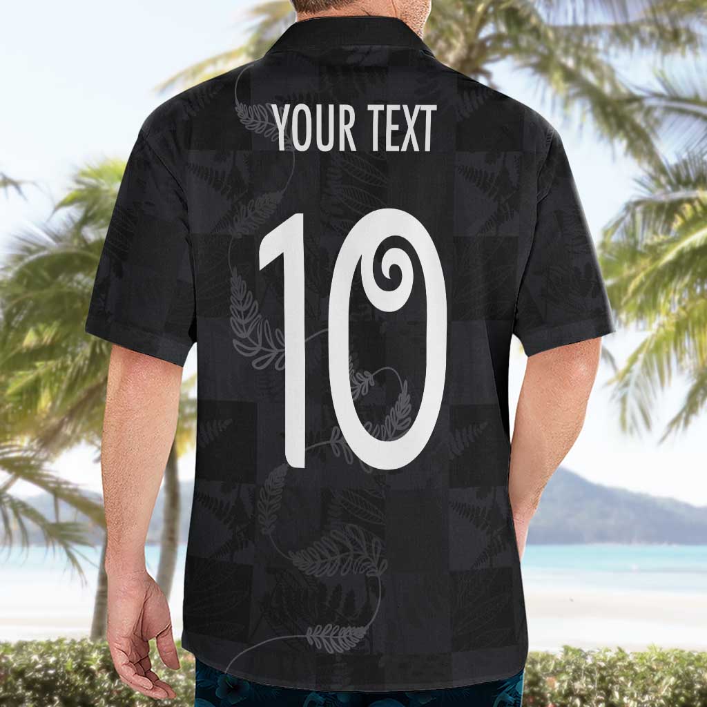 Custom New Zealand Rugby Hawaiian Shirt All Silver Ferns Blacks