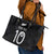 Custom New Zealand Rugby Leather Tote Bag All Silver Ferns Blacks