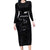 Custom New Zealand Rugby Long Sleeve Bodycon Dress All Silver Ferns Blacks