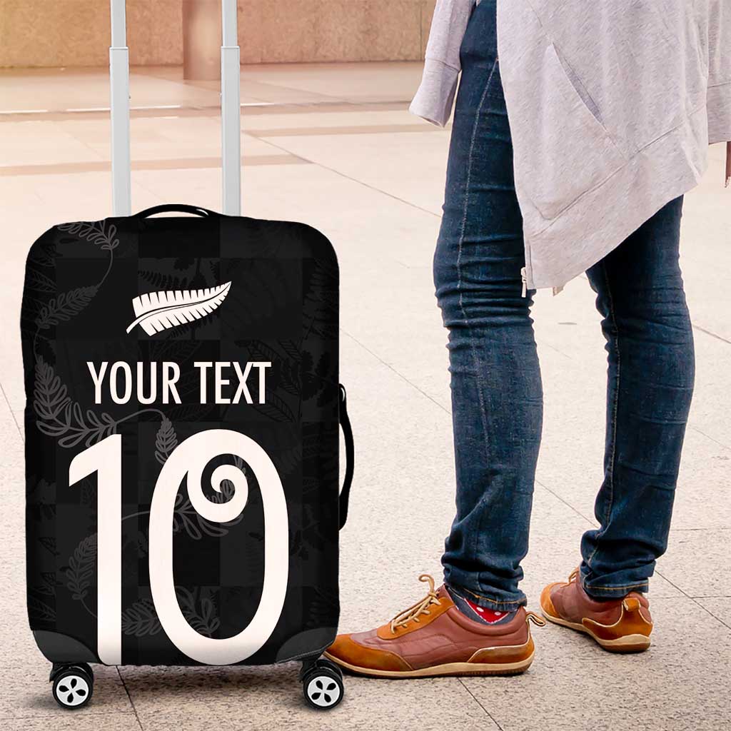 Custom New Zealand Rugby Luggage Cover All Silver Ferns Blacks