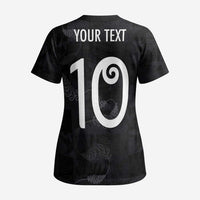 Custom New Zealand Rugby Scrub Top All Silver Ferns Blacks - Polynesian Pride