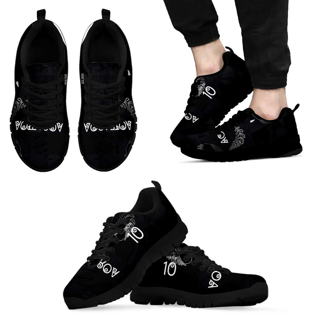Custom New Zealand Rugby Sneakers All Silver Ferns Blacks