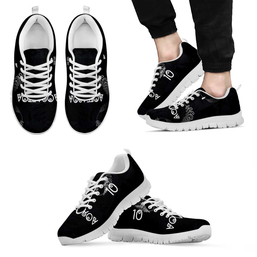 Custom New Zealand Rugby Sneakers All Silver Ferns Blacks