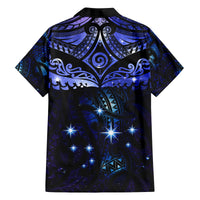 New Zealand Matariki Family Matching Summer Maxi Dress and Hawaiian Shirt Maori Pattern and Matariki Sky Night LT03 - Polynesian Pride