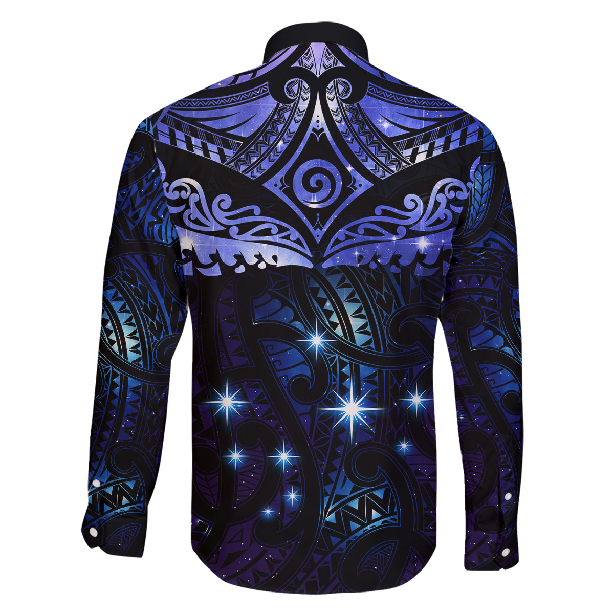 New Zealand Matariki Family Matching Summer Maxi Dress and Hawaiian Shirt Maori Pattern and Matariki Sky Night LT03 - Polynesian Pride