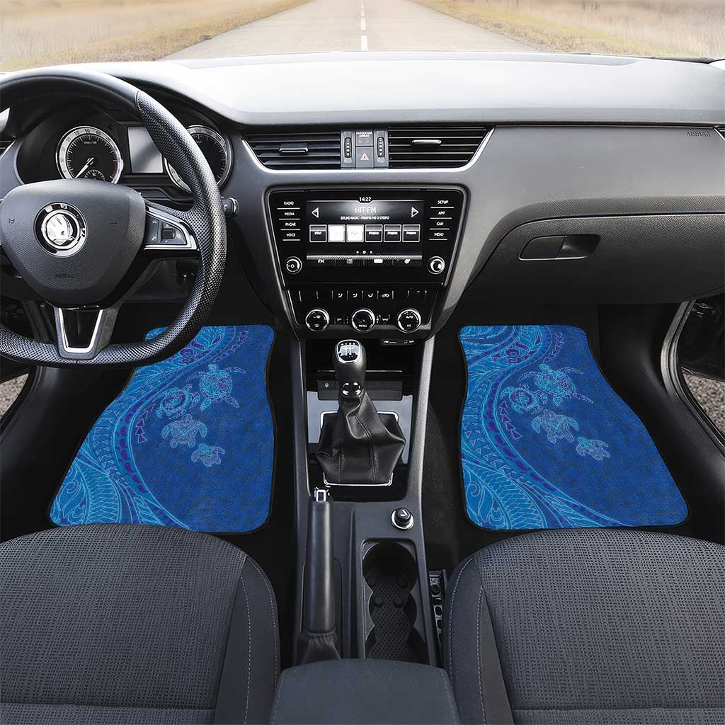 Hawaiian Turtles and Polynesian Art Tattoo Car Mats Ocean Abyss