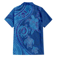 Hawaiian Turtles and Polynesian Art Tattoo Family Matching Tank Maxi Dress and Hawaiian Shirt Ocean Abyss LT03 - Polynesian Pride