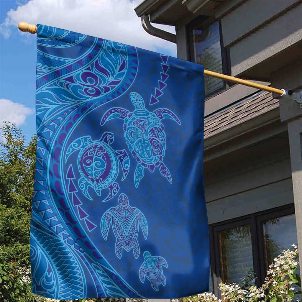 Hawaiian Turtles and Polynesian Art Tattoo Garden Flag Ocean Abyss LT03 - Polynesian Pride
