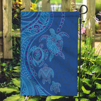 Hawaiian Turtles and Polynesian Art Tattoo Garden Flag Ocean Abyss LT03 Garden Flag Blue - Polynesian Pride