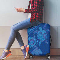Hawaiian Turtles and Polynesian Art Tattoo Luggage Cover Ocean Abyss