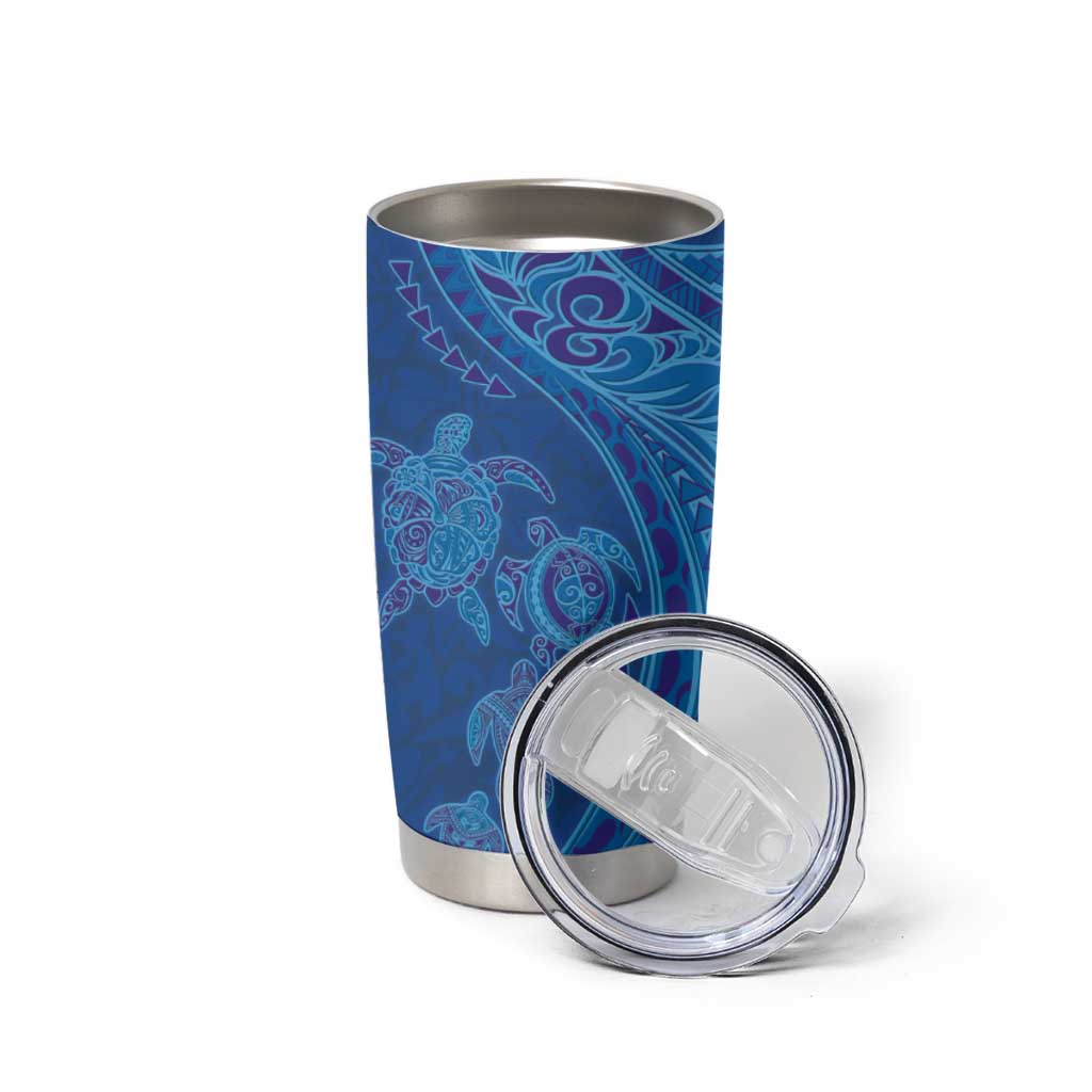 Hawaiian Turtles and Polynesian Art Tattoo Tumbler Cup Ocean Abyss LT03 - Polynesian Pride