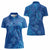 Hawaiian Turtles and Polynesian Art Tattoo Women Polo Shirt Ocean Abyss
