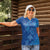 Hawaiian Turtles and Polynesian Art Tattoo Women Polo Shirt Ocean Abyss