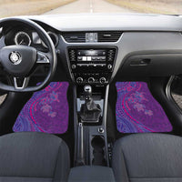 Hawaiian Turtles and Polynesian Art Tattoo Car Mats Dusky Violet