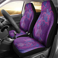 Hawaiian Turtles and Polynesian Art Tattoo Car Seat Cover Dusky Violet LT03 - Polynesian Pride