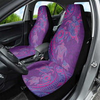 Hawaiian Turtles and Polynesian Art Tattoo Car Seat Cover Dusky Violet LT03 - Polynesian Pride