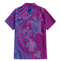Hawaiian Turtles and Polynesian Art Tattoo Family Matching Mermaid Dress and Hawaiian Shirt Cerise LT03 - Polynesian Pride
