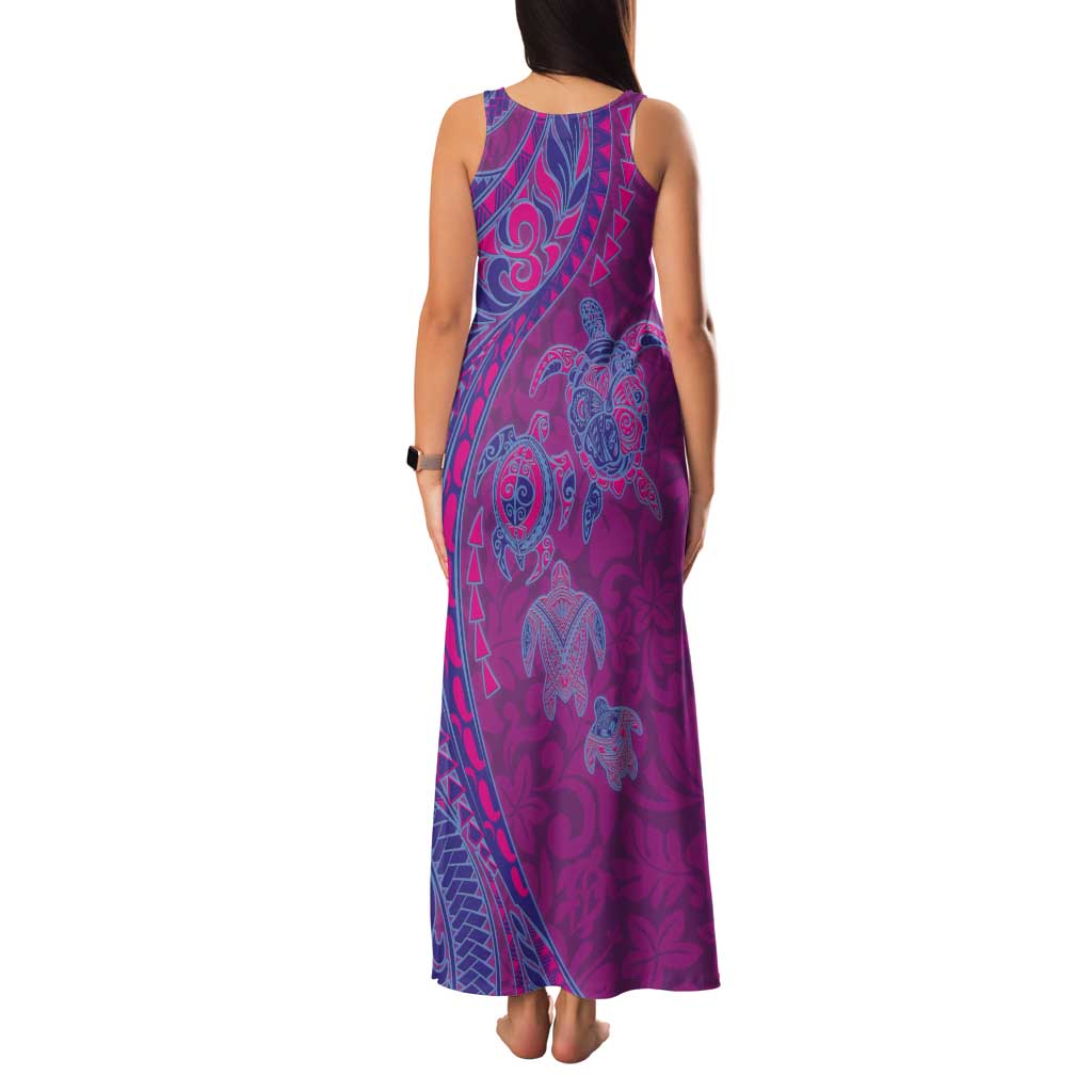 Hawaiian Turtles and Polynesian Art Tattoo Family Matching Tank Maxi Dress and Hawaiian Shirt Cerise LT03 - Polynesian Pride