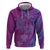 Hawaiian Turtles and Polynesian Art Tattoo Hoodie Cerise