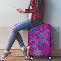 Hawaiian Turtles and Polynesian Art Tattoo Luggage Cover Cerise LT03 - Polynesian Pride