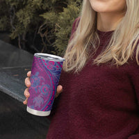Hawaiian Turtles and Polynesian Art Tattoo Tumbler Cup Cerise
