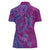 Hawaiian Turtles and Polynesian Art Tattoo Women Polo Shirt Cerise