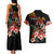 Hawaiian Hibiscus Turtle and Tropical Flower Couples Matching Tank Maxi Dress and Hawaiian Shirt Dynamic Vibe