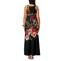 Hawaiian Hibiscus Turtle and Tropical Flower Family Matching Tank Maxi Dress and Hawaiian Shirt Dynamic Vibe LT03 - Polynesian Pride