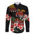 Hawaiian Hibiscus Turtle and Tropical Flower Long Sleeve Button Shirt Dynamic Vibe