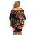 Hawaiian Hibiscus Turtle and Tropical Flower Off Shoulder Short Dress Dynamic Vibe
