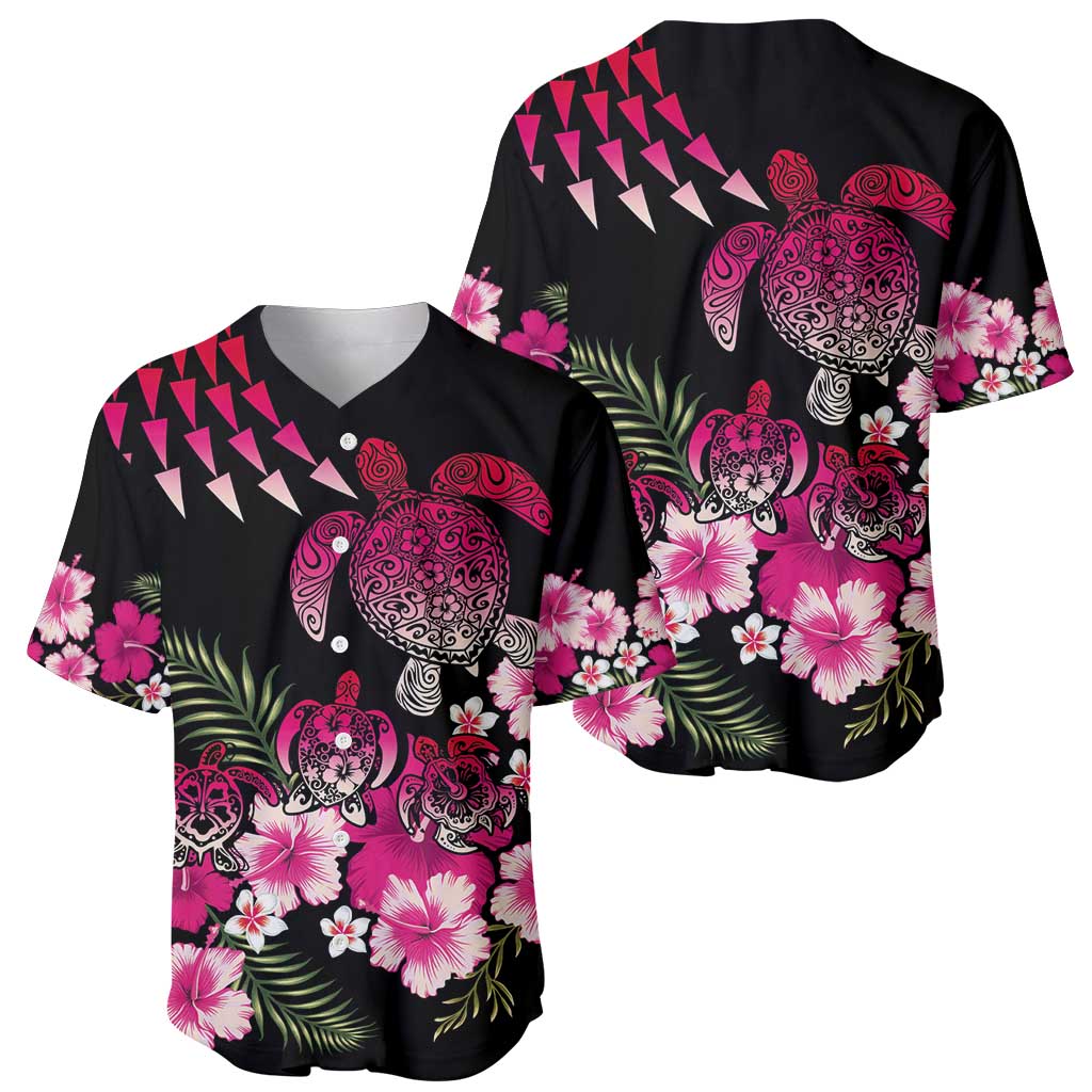 Hawaiian Hibiscus Turtle and Tropical Flower Baseball Jersey Sweet Vibe LT03 - Polynesian Pride