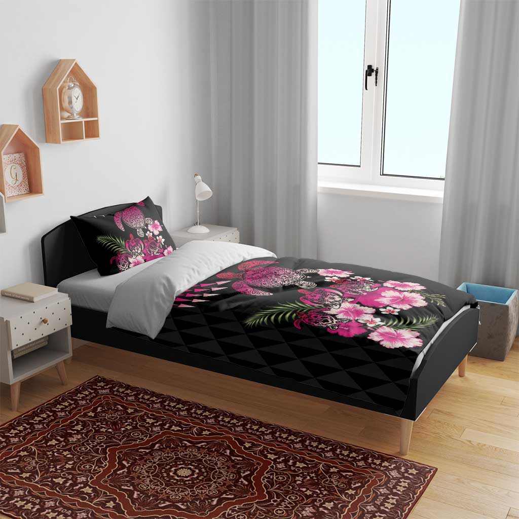 Hawaiian Hibiscus Turtle and Tropical Flower Bedding Set Sweet Vibe