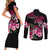 Hawaiian Hibiscus Turtle and Tropical Flower Couples Matching Short Sleeve Bodycon Dress and Long Sleeve Button Shirt Sweet Vibe