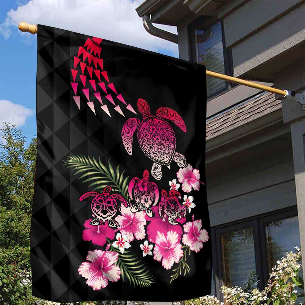 Hawaiian Hibiscus Turtle and Tropical Flower Garden Flag Sweet Vibe LT03 - Polynesian Pride
