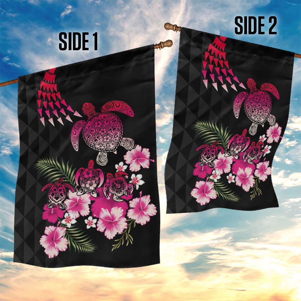 Hawaiian Hibiscus Turtle and Tropical Flower Garden Flag Sweet Vibe LT03 - Polynesian Pride