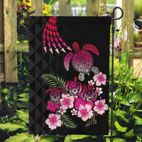 Hawaiian Hibiscus Turtle and Tropical Flower Garden Flag Sweet Vibe LT03 Garden Flag Black - Polynesian Pride