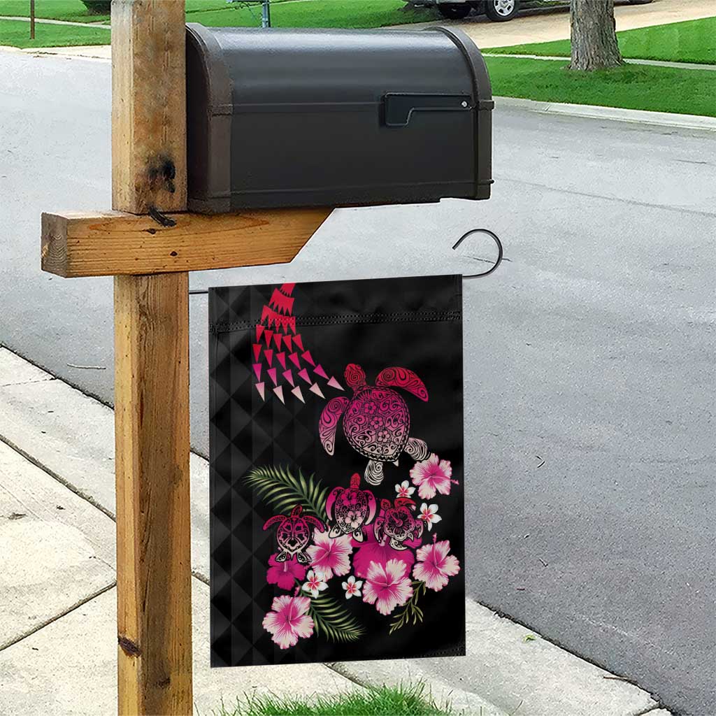 Hawaiian Hibiscus Turtle and Tropical Flower Garden Flag Sweet Vibe LT03 - Polynesian Pride