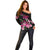 Hawaiian Hibiscus Turtle and Tropical Flower Off Shoulder Sweater Sweet Vibe
