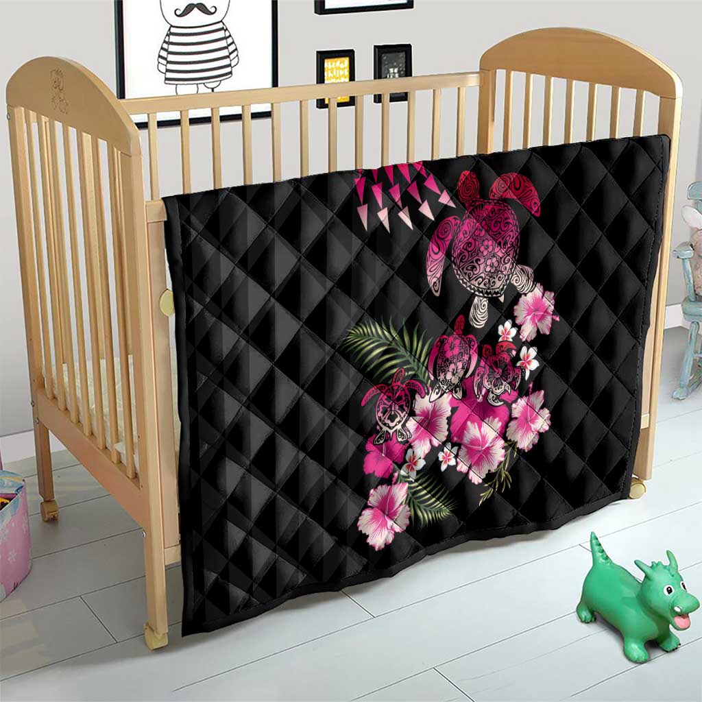 Hawaiian Hibiscus Turtle and Tropical Flower Quilt Sweet Vibe