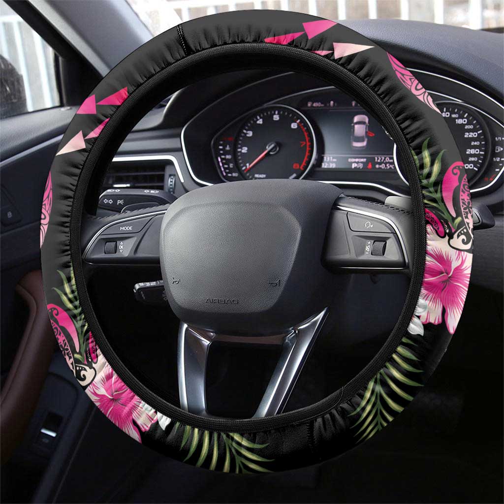 Hawaiian Hibiscus Turtle and Tropical Flower Steering Wheel Cover Sweet Vibe LT03 - Polynesian Pride