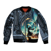 Samoan Siapo Motif and Siva Afi Dance Bomber Jacket