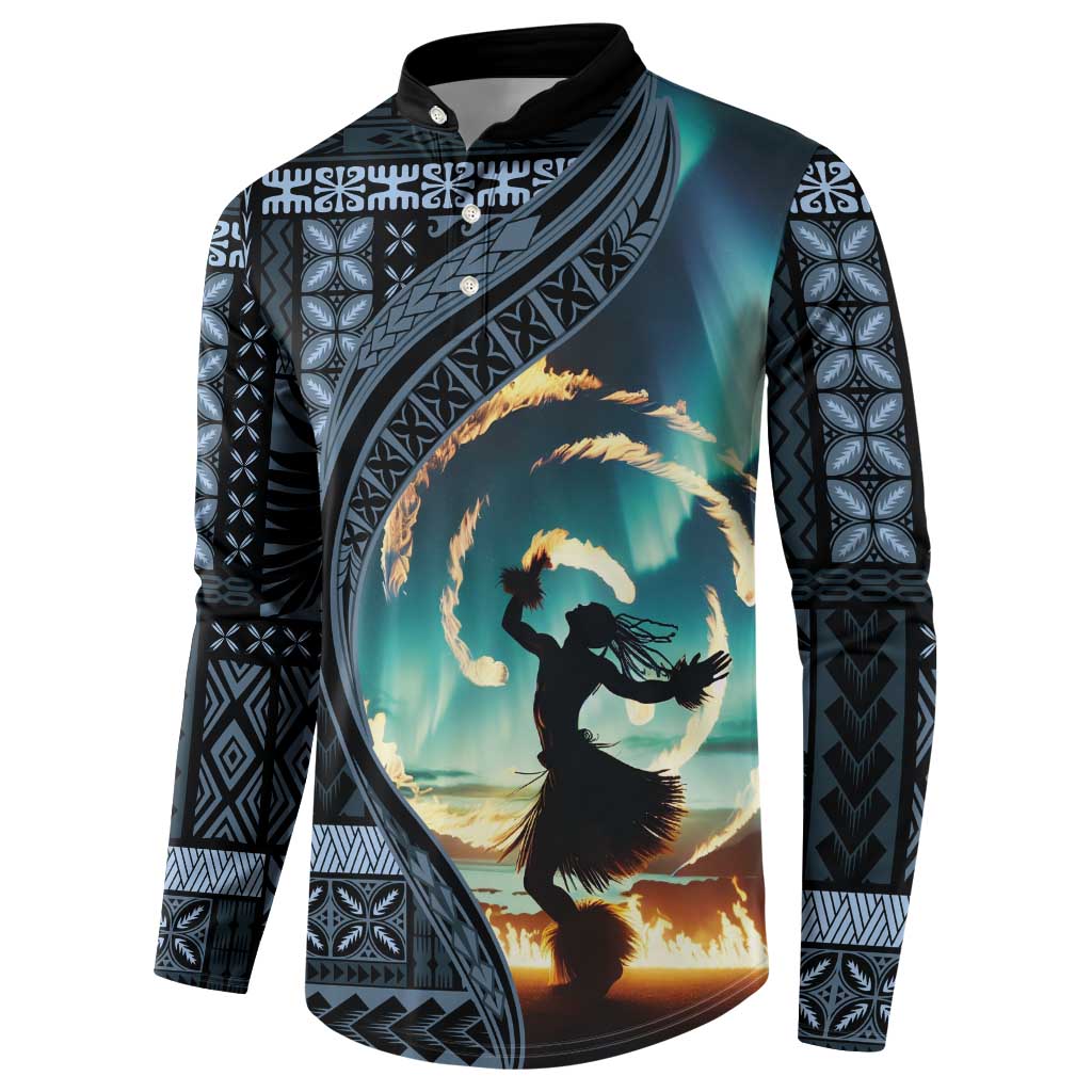 Samoan Siapo Motif and Siva Afi Dance Button Sweatshirt