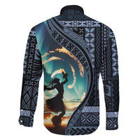 Samoan Siapo Motif and Siva Afi Dance Family Matching Mermaid Dress and Hawaiian Shirt LT03 - Polynesian Pride