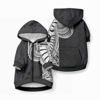 Samoan Art Tattoo Polynesian Pattern Pet Hoodie LT03 Zip-up Black - Polynesian Pride