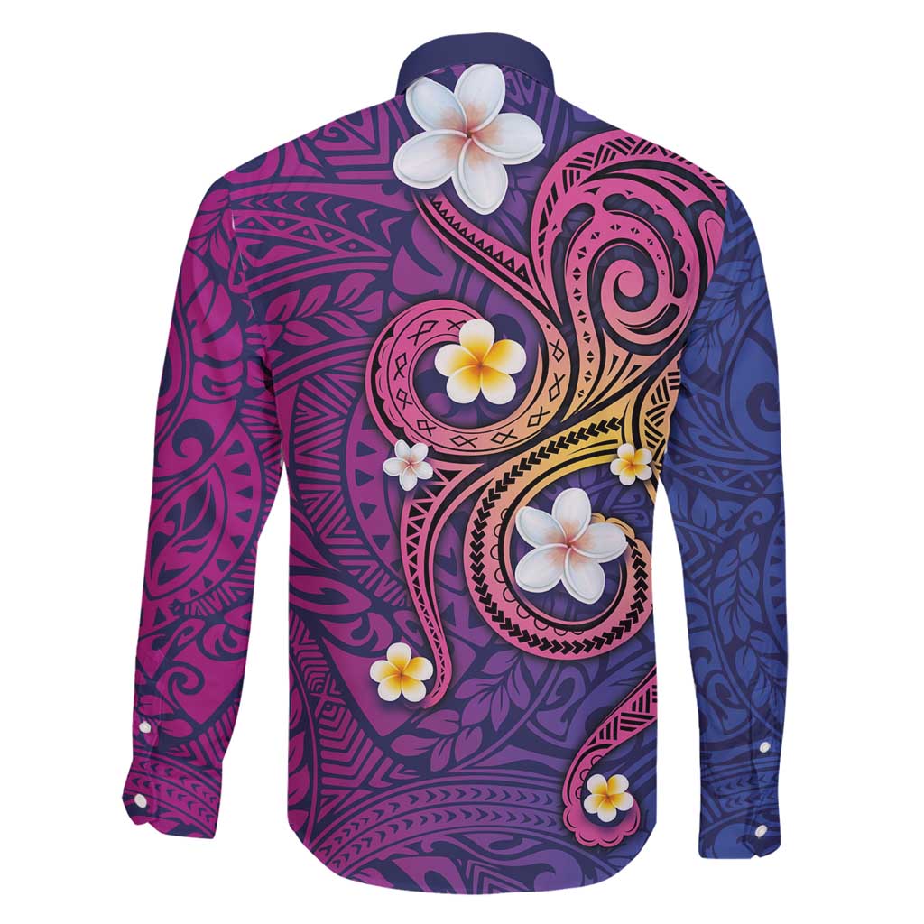 Hawaiian Octopus Tattoo and Frangipani Family Matching Long Sleeve Bodycon Dress and Hawaiian Shirt LT03 - Polynesian Pride