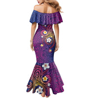 Hawaiian Octopus Tattoo and Frangipani Family Matching Mermaid Dress and Hawaiian Shirt LT03 - Polynesian Pride