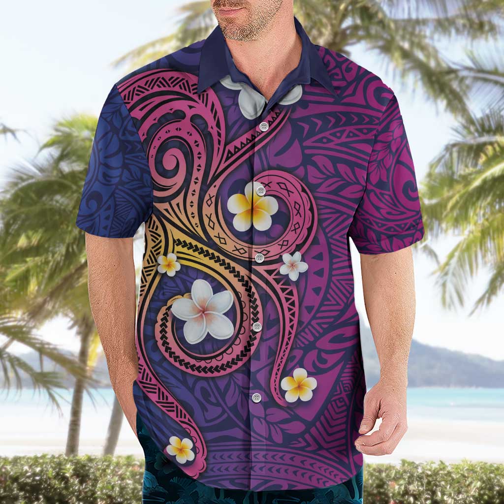 Hawaiian Octopus Tattoo and Frangipani Hawaiian Shirt