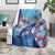 Hawaii Aloha Whales Blanket Hibiscus and Whales with Polynesian Pattern - Polynesian Pride