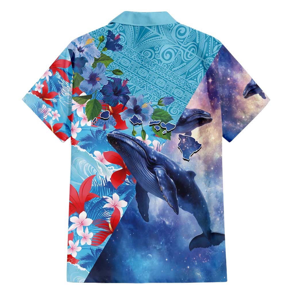 Hawaii Aloha Whales Family Matching Long Sleeve Bodycon Dress and Hawaiian Shirt Hibiscus and Whales with Polynesian Pattern LT03 - Polynesian Pride