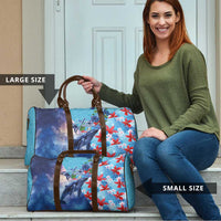 Hawaii Aloha Whales Travel Bag Hibiscus and Whales with Polynesian Pattern - Polynesian Pride